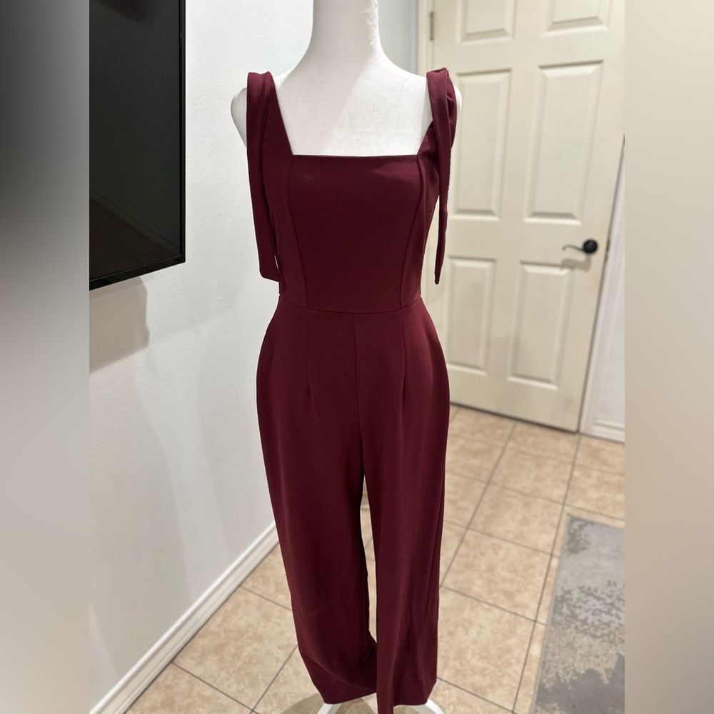 Elegant Burgundy Jumpsuit